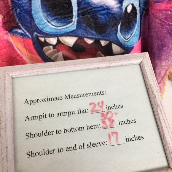 Disney Lilo & Stitch COMFY Wearable Blanket Hoodie Unisex Sz M Blue Yellow Pink - Picture 12 of 12